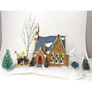 Vtg Dept 56 Church of the Holy Light Set 2003 Christmas Set Sold as Is Read